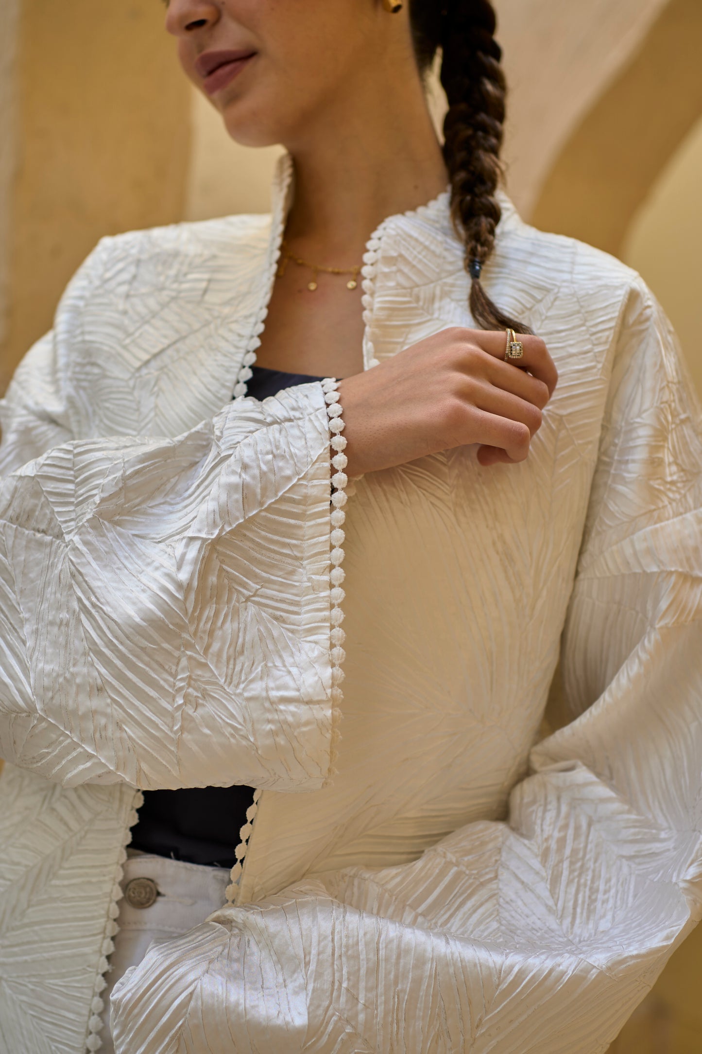 White Signature Cardigan